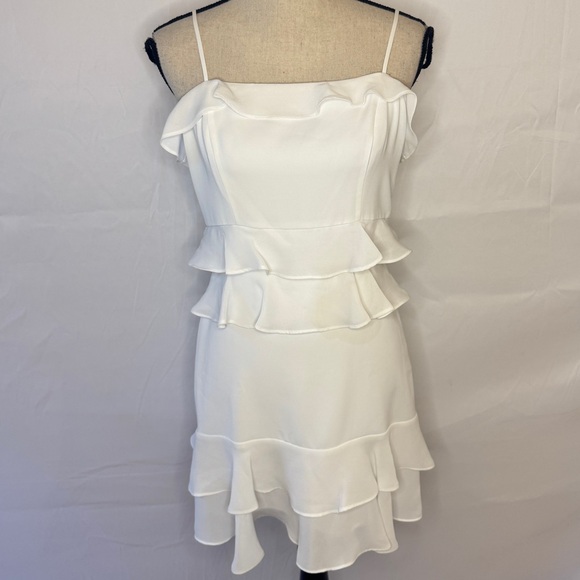 NWT Parker Kristie White Ruffle Dress - Picture 5 of 9